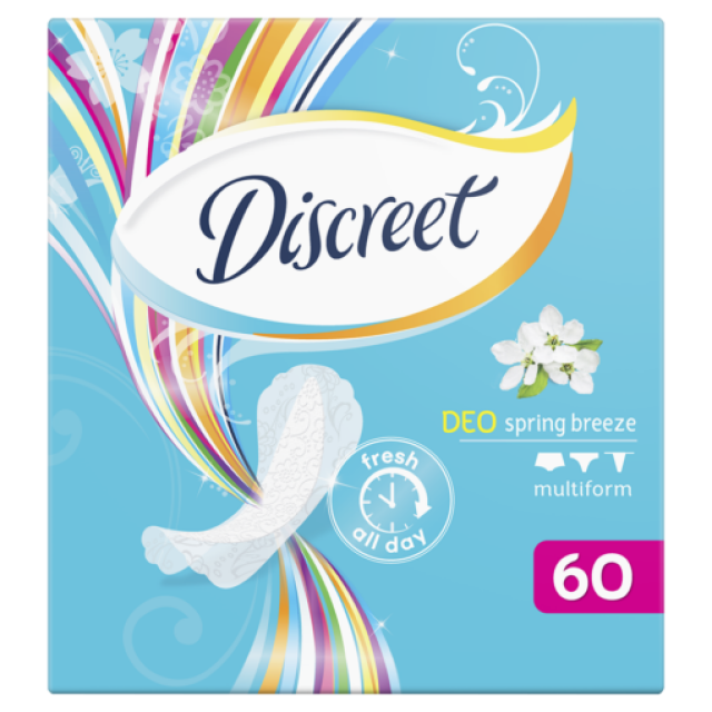 Absorbante Zilnice Discreet Deo Spring Breeze 60 bucati