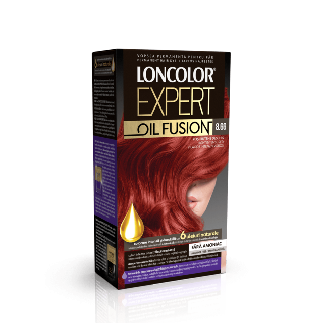 Vopsea Par Loncolor Expert Oil Fusion 8.66 Rosu Intens Deschis