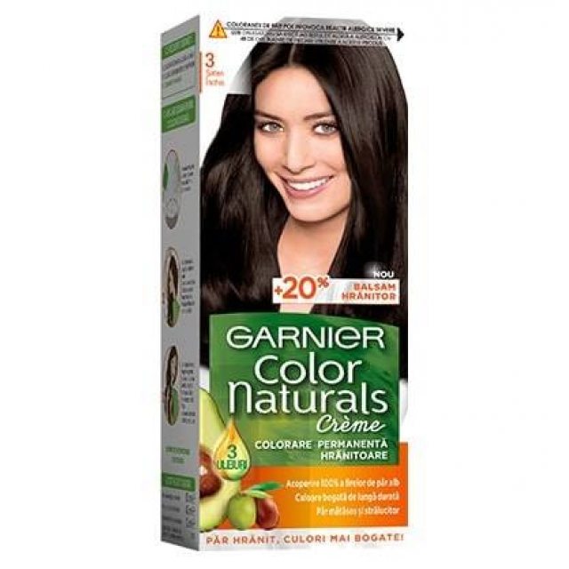 Vopsea Par Garnier Color Naturals 3 Saten Inchis, 110 ml