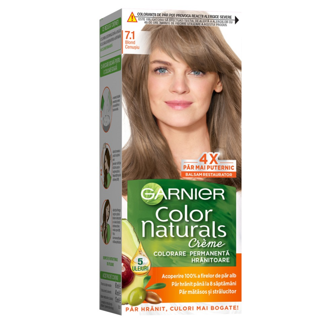 Vopsea Par Garnier Color Naturals 7.1 Blond Cenusiu, 110 ml