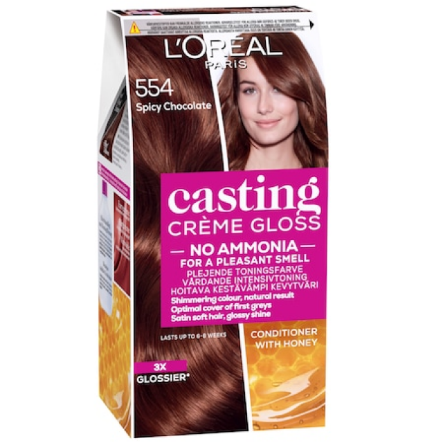 Vopsea Par L'Oréal Casting Creme Gloss 0 Amoniac 554 Spicy Choco