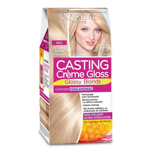 Vopsea Par L'Oréal Casting Creme Gloss 0 Amoniac 1021 Blond Deschis Perlant