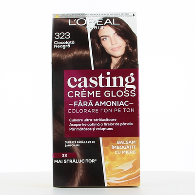 Vopsea Par L'Oréal Casting Creme Gloss 0 Amoniac 323 Ciocolata Neagra