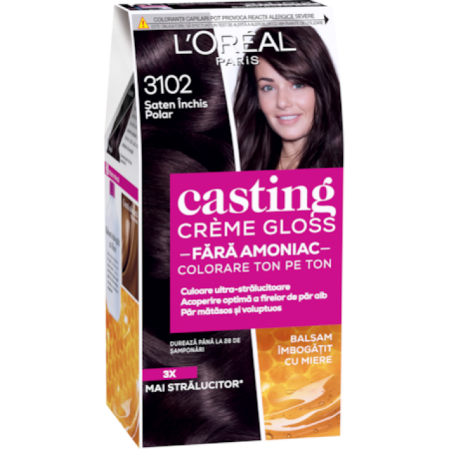 Vopsea Par L'Oréal Casting Creme Gloss 0 Amoniac 3102 Saten Inchis