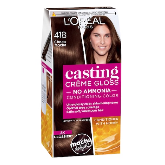 Vopsea Par L'Oréal Casting Creme Gloss 0 Amoniac 418 Choco Mocha