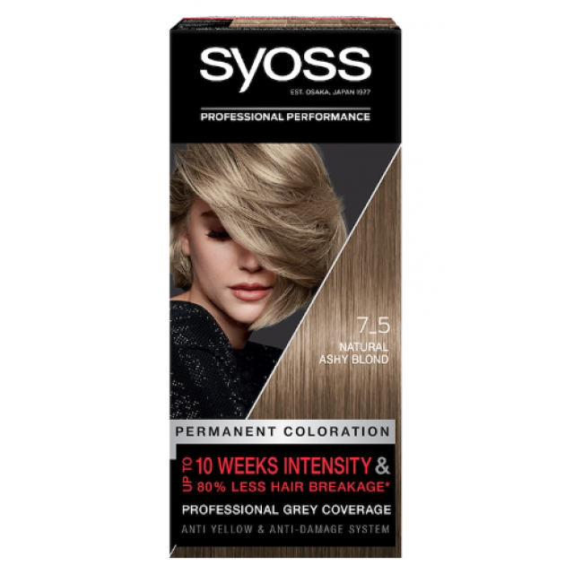 Vopsea par permanenta Syoss Color Baseline 7-5 Blond Cenusiu 115 ml