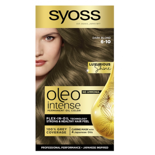 Vopsea par permanenta fara amoniac Syoss Color Oleo Intense 6-10 Blond Inchis 115 ml