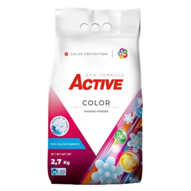 Detergent Pudra Active Color 2.7kg 36 spalari Detergent Pudra Active Color 2.7kg 36 spalari