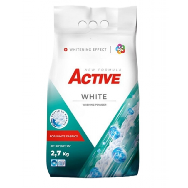Detergent Pudra Active White 2.7 kg 36 spalari Detergent Pudra Active White 2.7 kg 36 spalari
