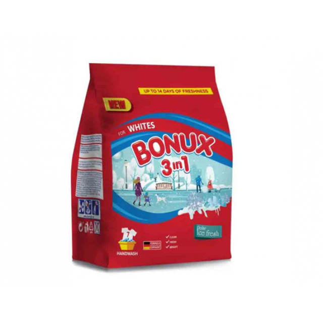 Detergent Pudra Manual Bonux 3 in 1 Color Ice Fresh 400 g 7 Spalari
