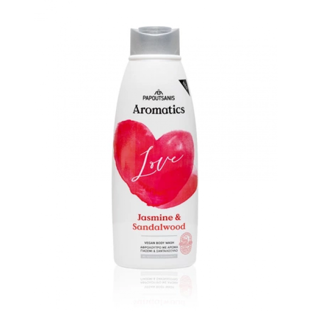 Gel dus Aromatics cu parfum de iasomie si lemn de santal Love 600 ml