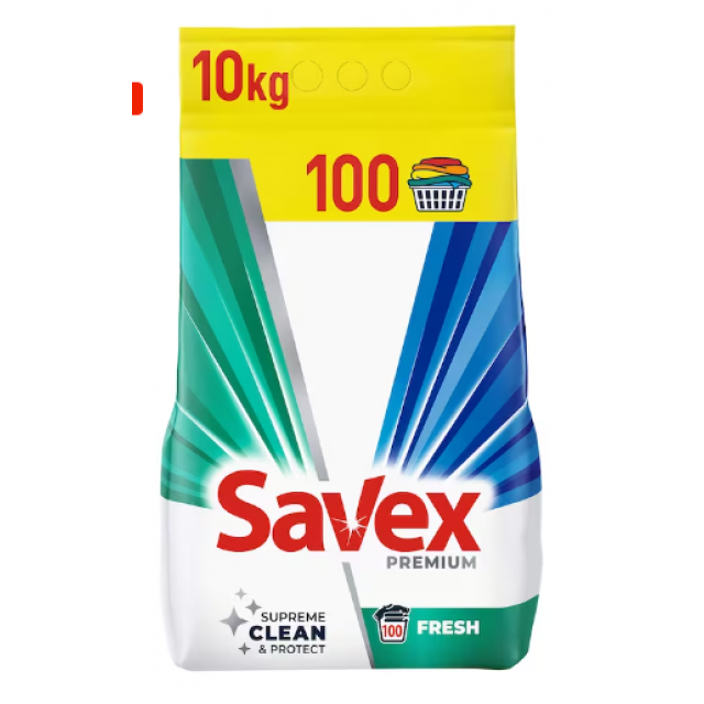 Detergent pudra Savex Premium Fresh 10kg 100 spalari