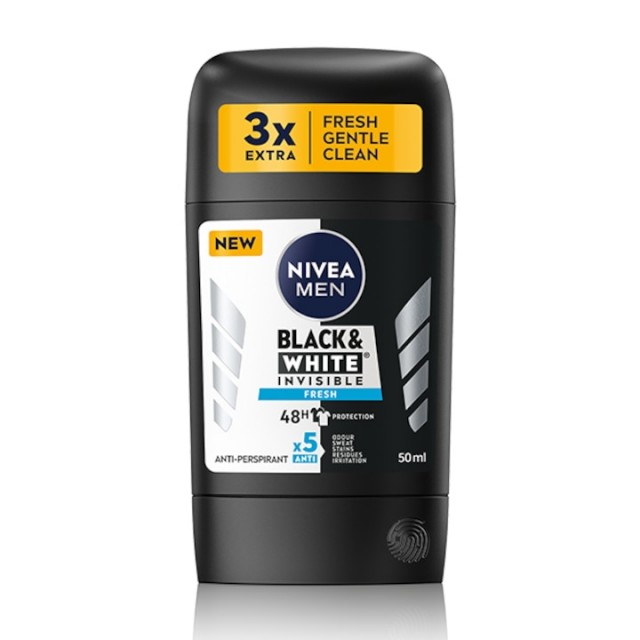 Deodorant Stick Nivea Antiperspirant Men Invisible B&W Fresh 50 ml