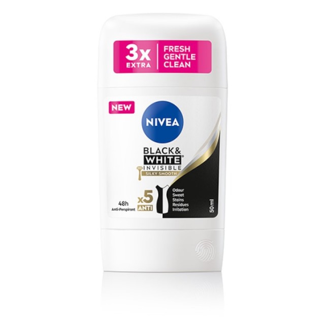 Deodorant Stick Nivea Antiperspirant Women Invisible B&W Clear 50ml