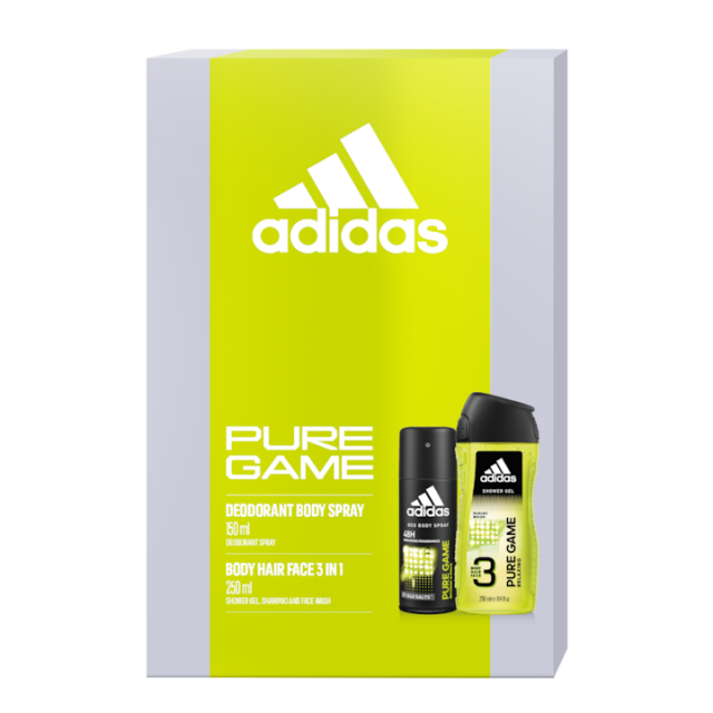 Set Cadou Adidas Pure Game  Barbati  Deodorant Body Spray 150 ml + Gel dus 250 ml