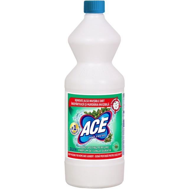 Inalbitor lichid pentru rufe pe baza de clor Ace Pin 1L Inalbitor lichid pentru rufe pe baza de clor Ace Pin 1L