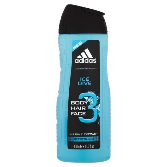 Gel dus Adidas Ice Dive 2 in 1  pentru corp si par Barbati 400 ml