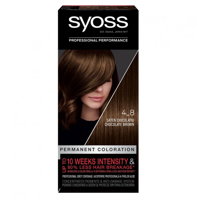 Vopsea par permanenta Syoss Color Baseline 4-8 Saten Ciocolatiu 115 ml
