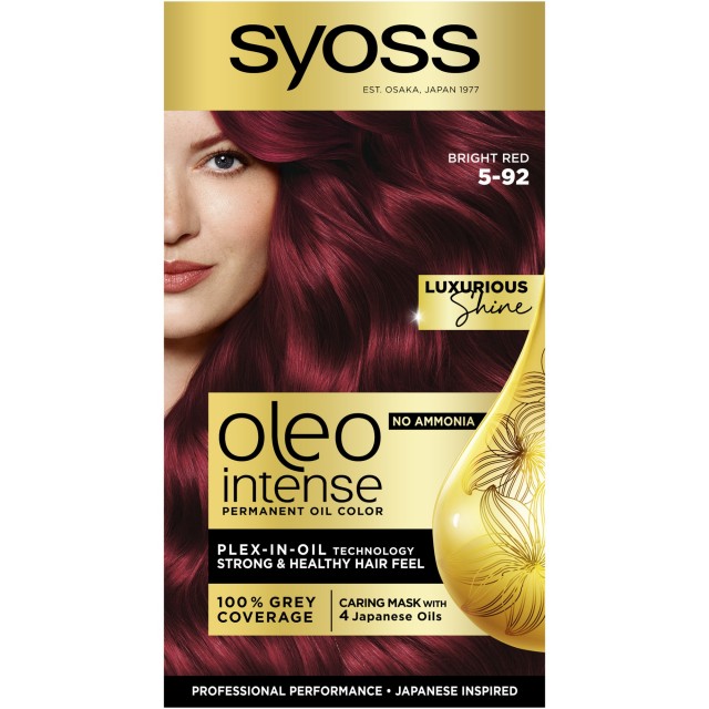 Vopsea par permanenta fara amoniac Syoss Color Oleo Intense 5-92 Roscat Luminos 115 ml