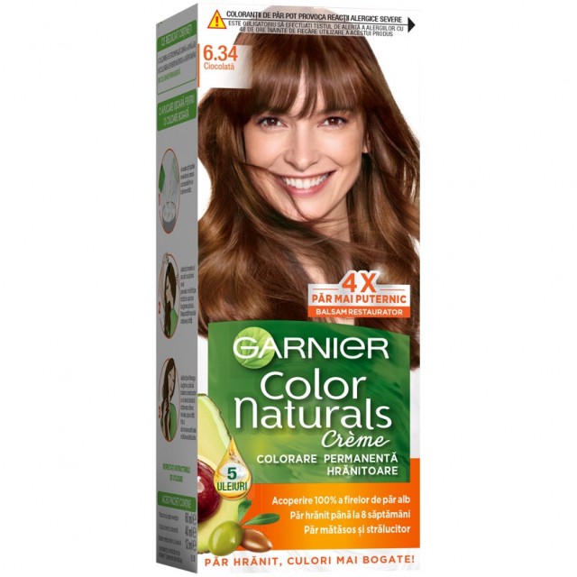 Vopsea Par Garnier Color Naturals 6.34 Ciocolata, 110 ml