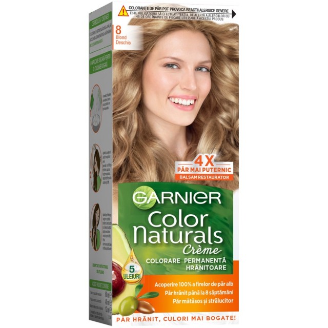 Vopsea Par Garnier Color Naturals 8 Blond Deschis, 110 ml