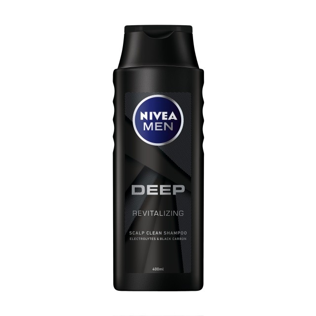Sampon Nivea Men Deep pentru toate tipurile de par, 400 ml