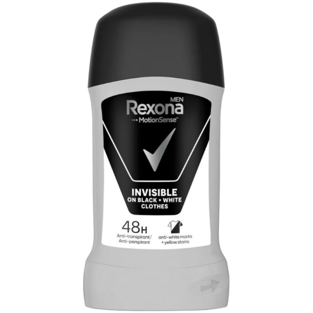 Deodorant stick Rexona Invisible Black&White Men 50 ml