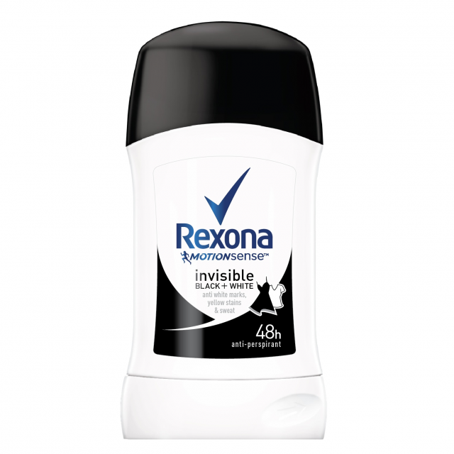 Deodorant stick Rexona Invisible on B+W clothes 40 ml