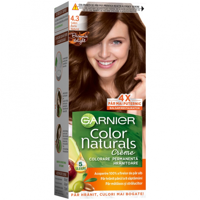 Vopsea Par Garnier Color Naturals 4.3 Saten Auriu, 110 ml