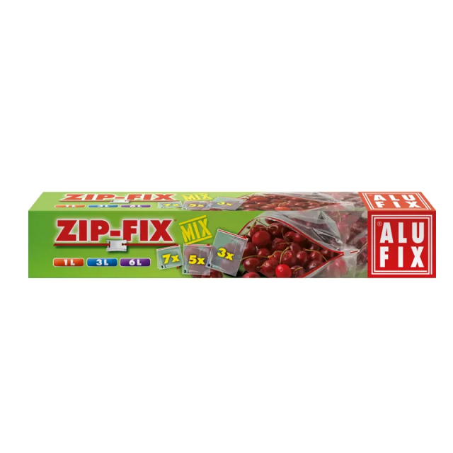 Pungi Alimentare Alufix Cu Fermoar Zip-Fix Mix 1l/3l/6l 15 bucati