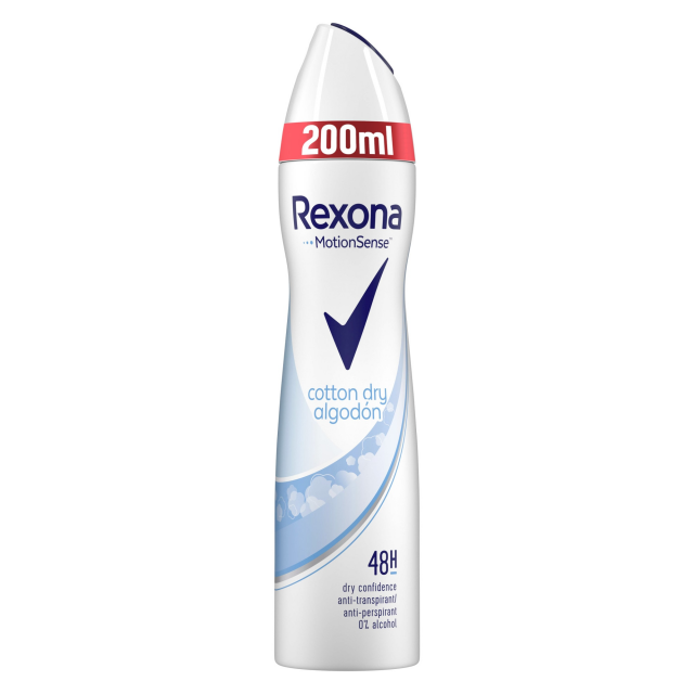 Deodorant spray Rexona Cotton Dry, 200 ml