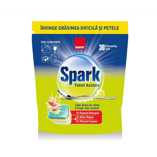 Detergent tablete pentru masina de spalat Sano Spark 30 bucati