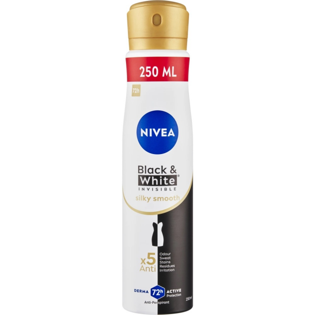 Deodorant spray femei, 250 ml Nivea Black & White Silky Smooth 250 ml