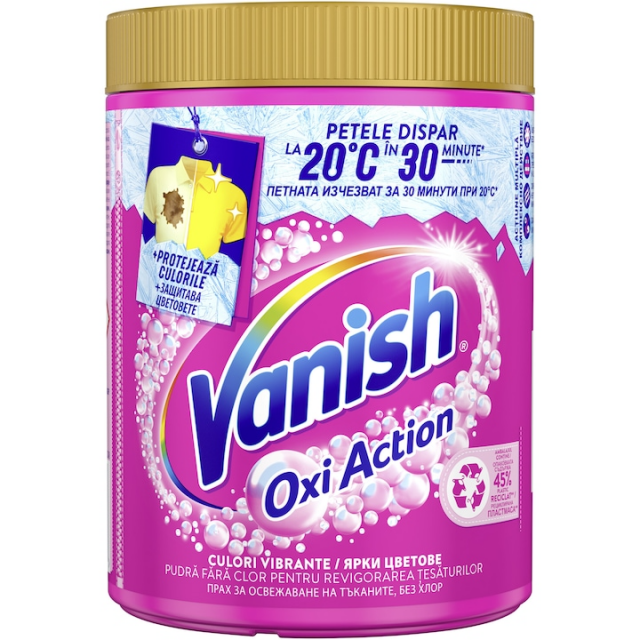 Pudra pentru indepartarea petelor pentru haine colorate Vanish Oxi Action, 960 gr