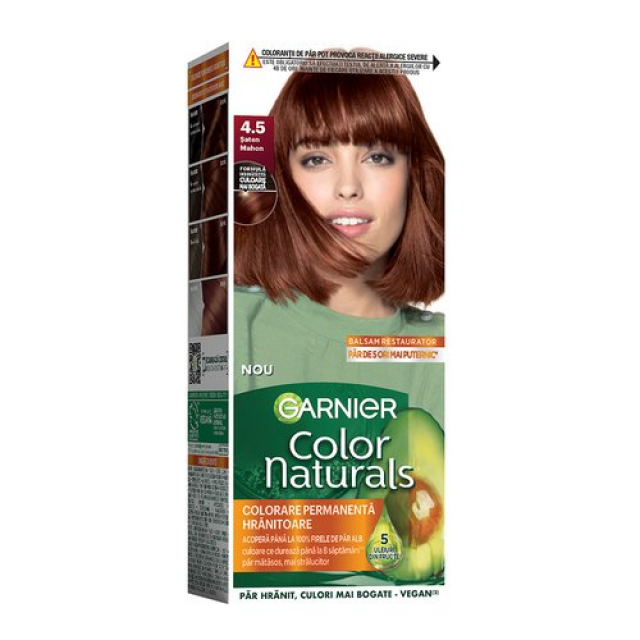 Vopsea ParGarnier Color Naturals  4.5 Saten Mahon