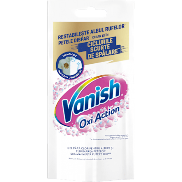 Gel pentru indepartarea petelor haine albe Vanish Oxi Action 100 ml